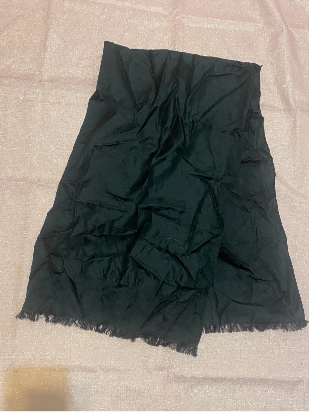 Louis Vuitton Black Women's Silk Scarf